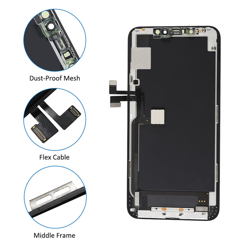 Tela Display Lcd Touch Screen Com Aro Iphone 11 Pro Max A2161 A2218 A2219 A2220