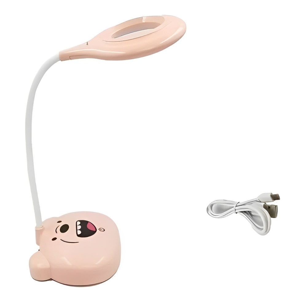 Luminária X Zhang Bi-volt Mesa Com Luz Led Touch Urso Xz-132 Azul e Bege