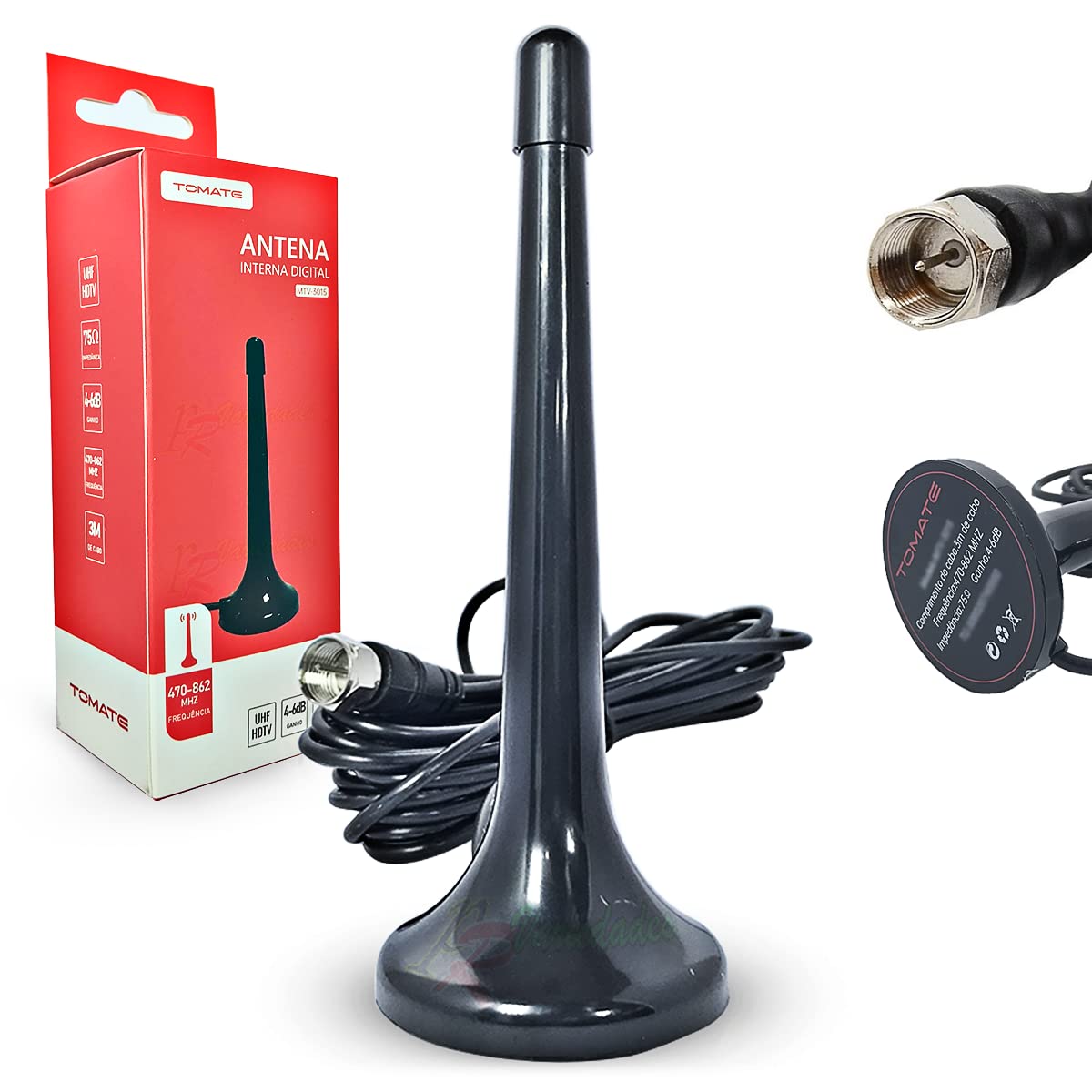Antena Digital Interna Hdtv Uhf Tomate Mtv-3015