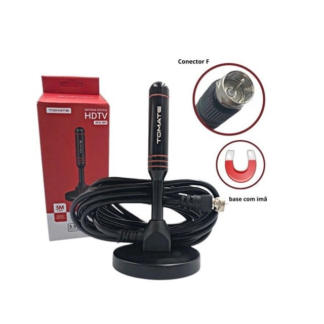 Antena Digital Interna Ima Tomate Mtv-3011 Hdtv Uhf Cabo 3m