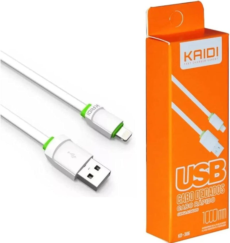 Cabo USB Ligthtning IPhone kaidi kd306 1 metro