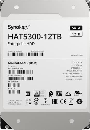 Hd Interno Nas Synology 12tb Enterprise 3.5" Sata 6gbs 7200rpm - Hat5300-12t