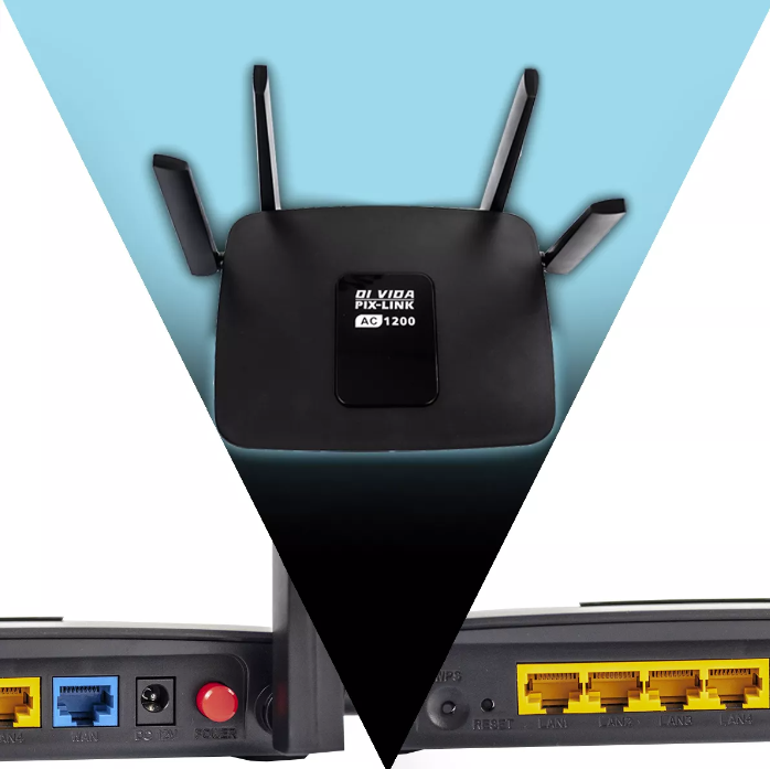 Roteador Wireless-n Wifi De Alto Desempenho 5 Portas 1200mbs 4 antenas