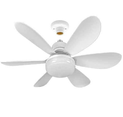 Ventilador de Teto com Lâmpada Encaixe E27 Led 40w Silencioso e Inteligente com Controle Remoto - YODHE