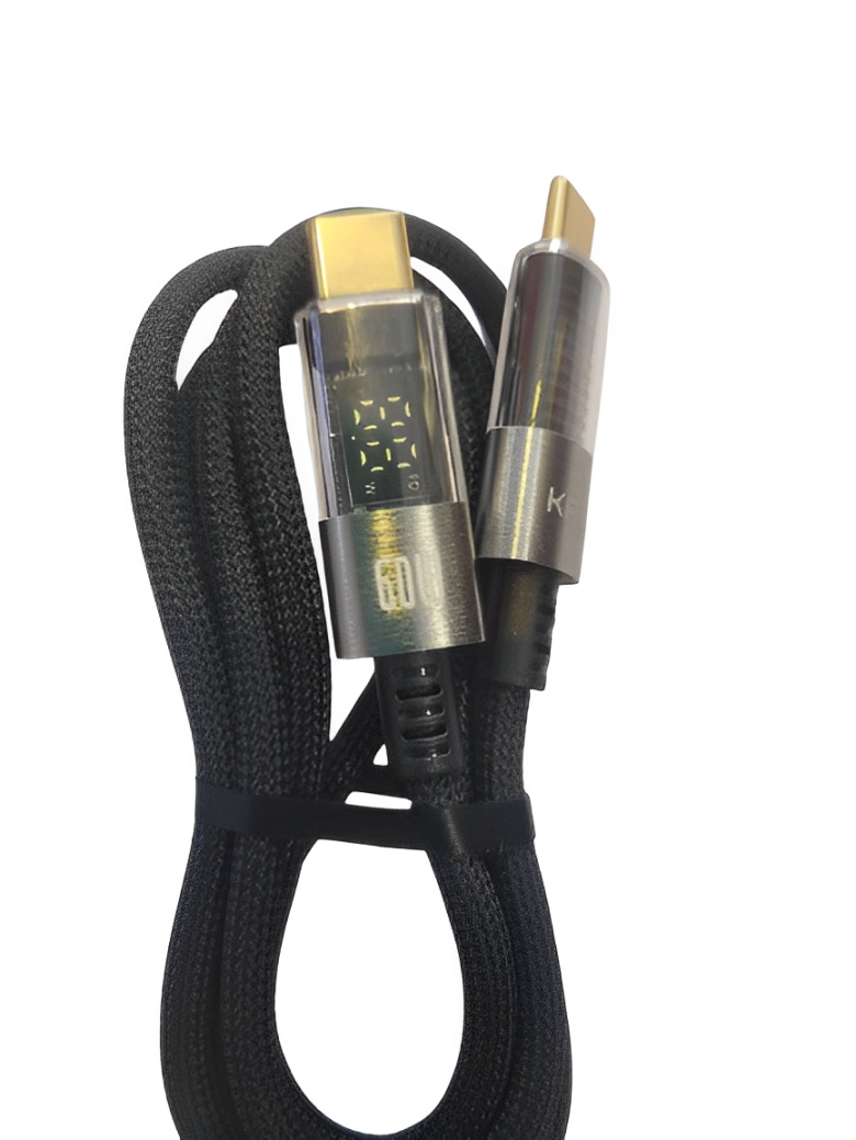 Cabo de Carregamento Turbo 1 metro Tipo-C para Tipo-C KAIDI KD-2520CC
