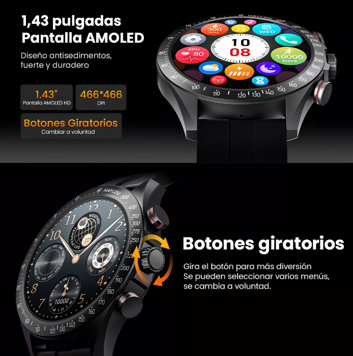 Relógio Smartwatch Haylou Solar Pro Ligação Bluetooth Ls18