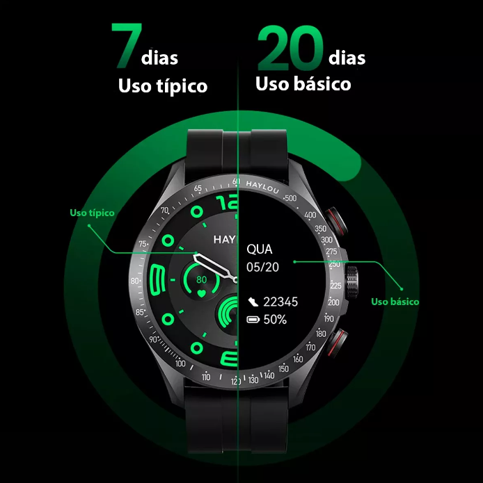 Relógio Smartwatch Haylou Solar Pro Ligação Bluetooth Ls18