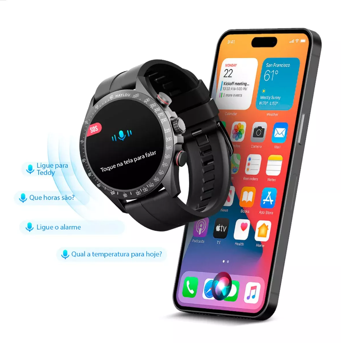 Relógio Smartwatch Haylou Solar Pro Ligação Bluetooth Ls18