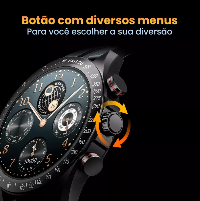 Relógio Smartwatch Haylou Solar Pro Ligação Bluetooth Ls18