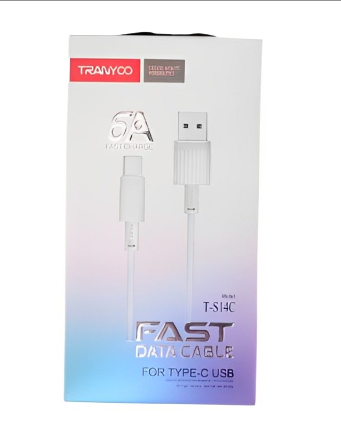 Cabo Usb Tipo C 6A  1 Metro TS-14C Tranyoo