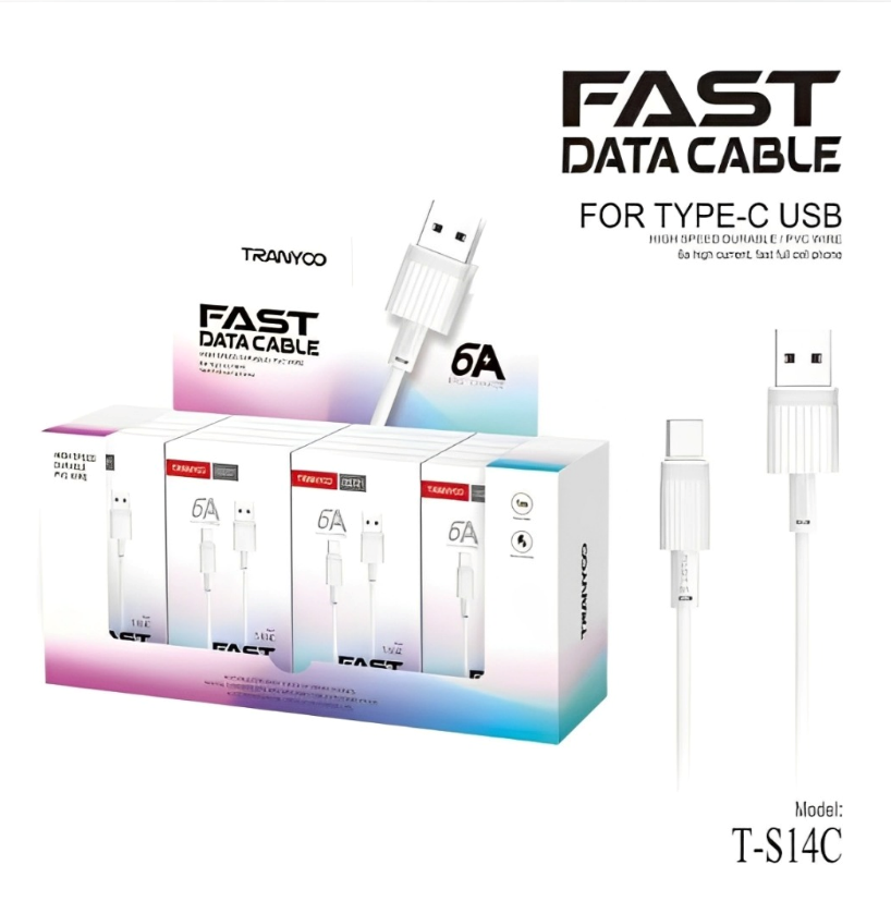 Cabo Usb Tipo C 6A  1 Metro TS-14C Tranyoo