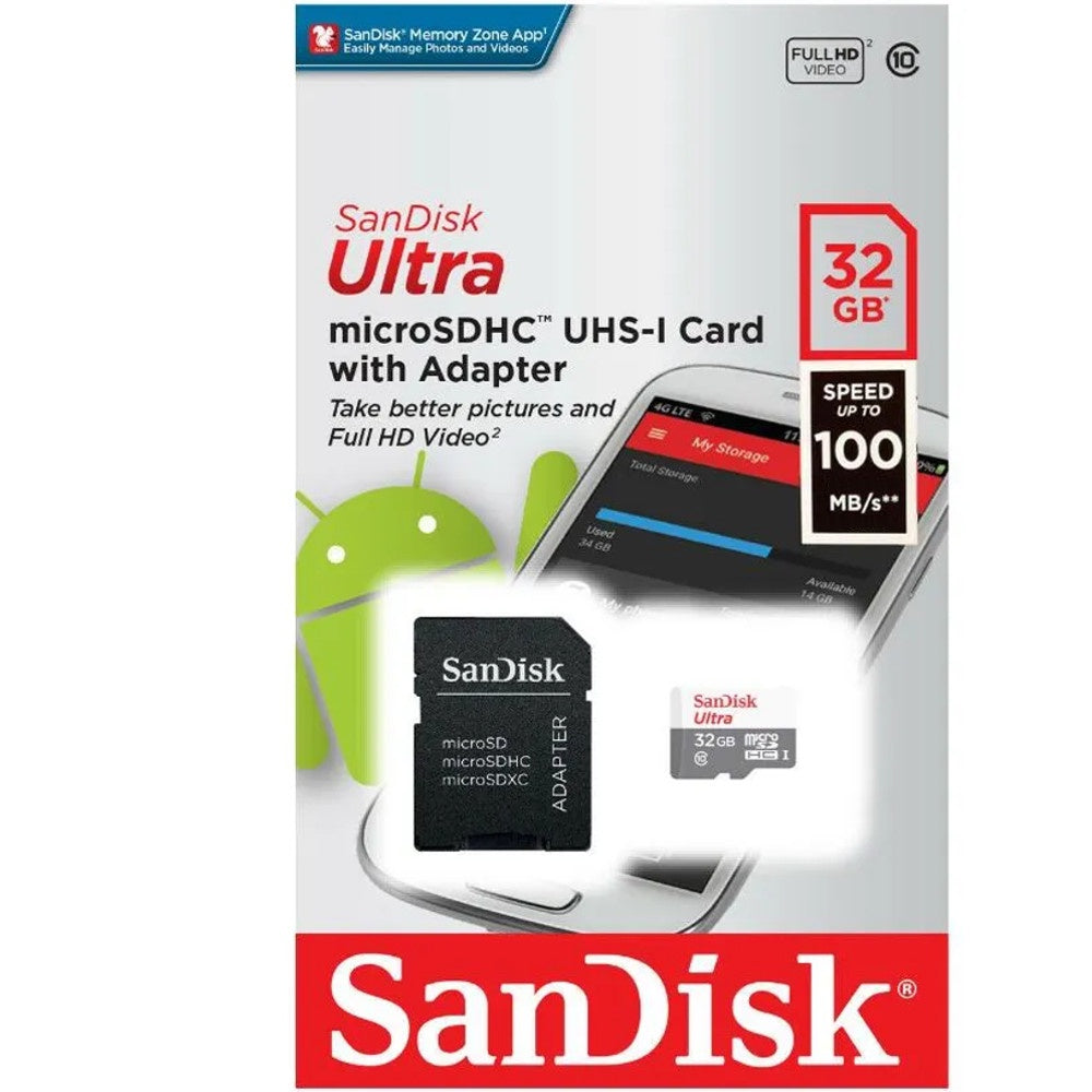 Cartão De Memória MicroSd 32gb Classe 10 Sandisk